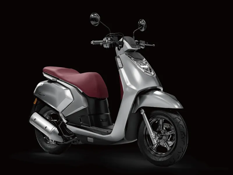 Gemma in Starry Grey with a gem-red seat