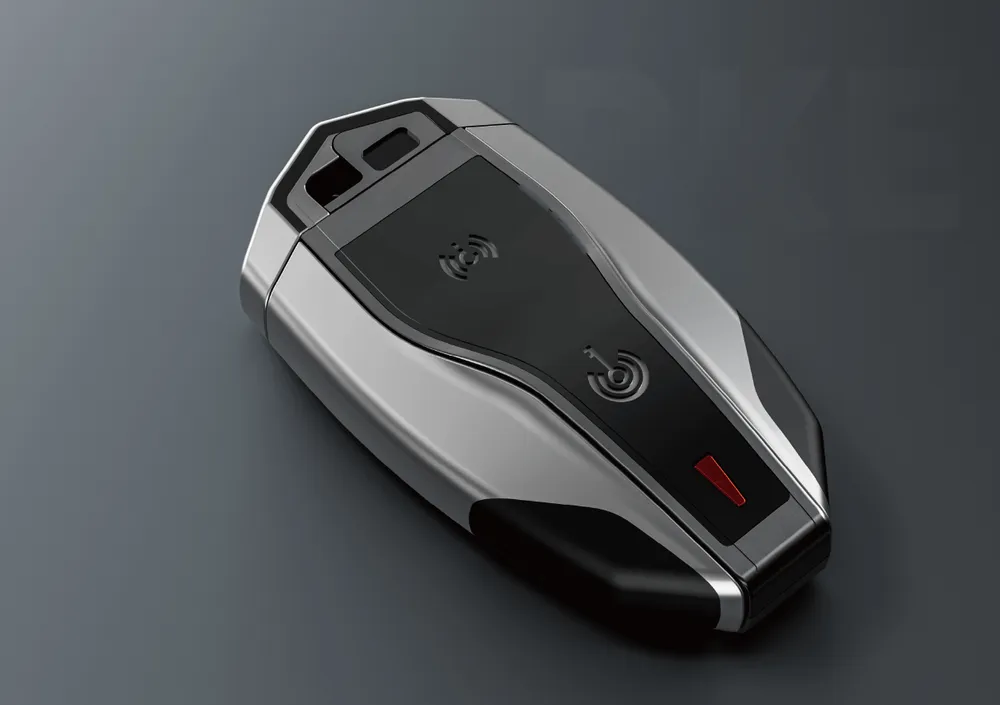 Gemma PKE smart key in brushed silver and black