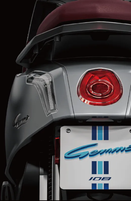 Round red LED tail light and rear indicators