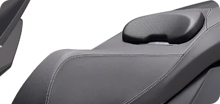 Stitched two-level seat